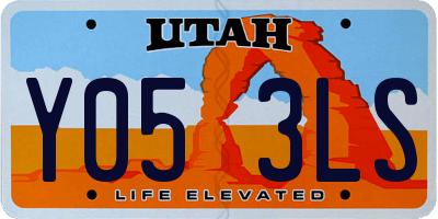 UT license plate Y053LS