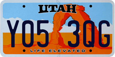 UT license plate Y053QG