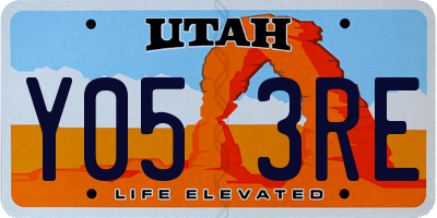 UT license plate Y053RE