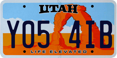 UT license plate Y054IB