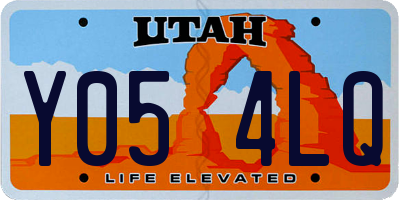 UT license plate Y054LQ