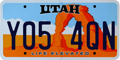 UT license plate Y054QN