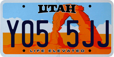 UT license plate Y055JJ