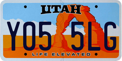UT license plate Y055LG