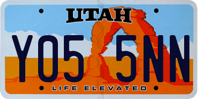 UT license plate Y055NN