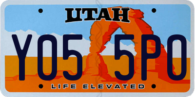UT license plate Y055PO