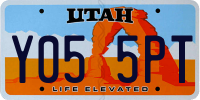 UT license plate Y055PT
