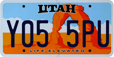 UT license plate Y055PU