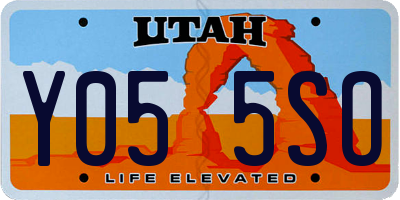 UT license plate Y055SO