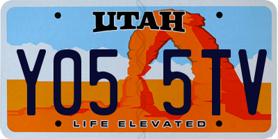 UT license plate Y055TV