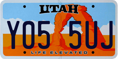 UT license plate Y055UJ