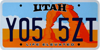 UT license plate Y055ZT