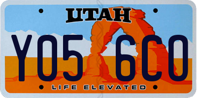 UT license plate Y056CO