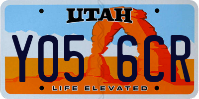 UT license plate Y056CR