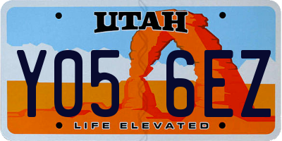 UT license plate Y056EZ