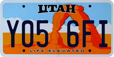 UT license plate Y056FI