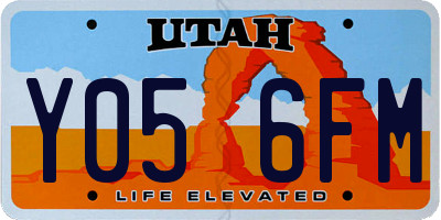 UT license plate Y056FM