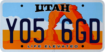 UT license plate Y056GD