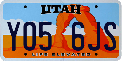 UT license plate Y056JS