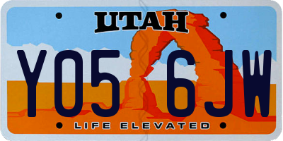 UT license plate Y056JW