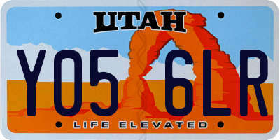 UT license plate Y056LR