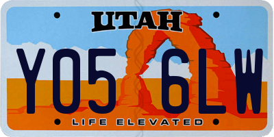 UT license plate Y056LW