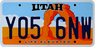 UT license plate Y056NW