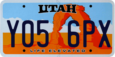 UT license plate Y056PX