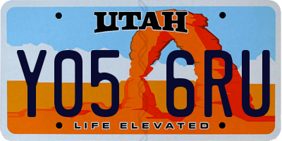 UT license plate Y056RU