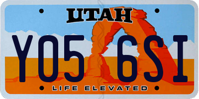 UT license plate Y056SI