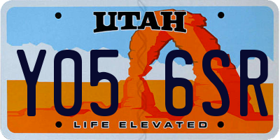 UT license plate Y056SR