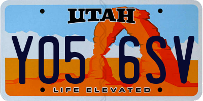 UT license plate Y056SV
