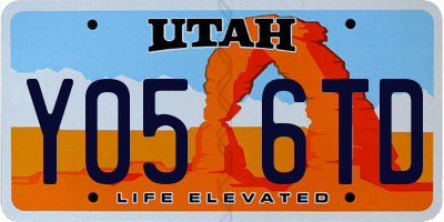UT license plate Y056TD