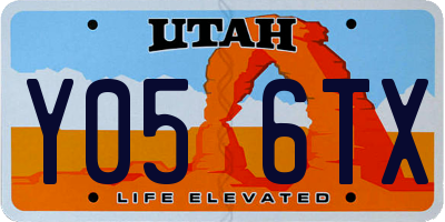 UT license plate Y056TX
