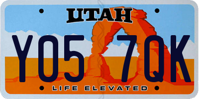 UT license plate Y057QK
