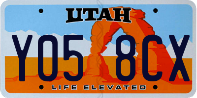 UT license plate Y058CX