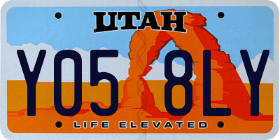 UT license plate Y058LY
