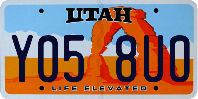 UT license plate Y058UO