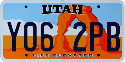 UT license plate Y062PB