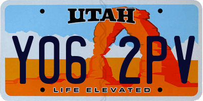 UT license plate Y062PV