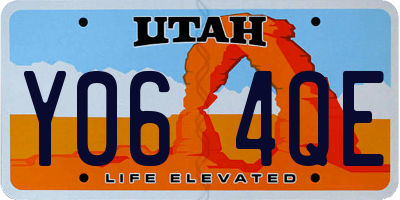 UT license plate Y064QE