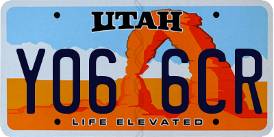 UT license plate Y066CR