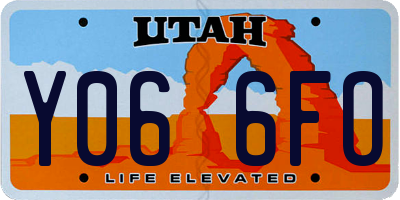 UT license plate Y066FO