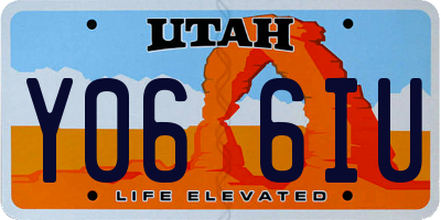 UT license plate Y066IU