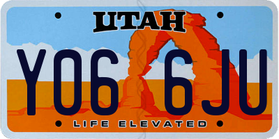 UT license plate Y066JU