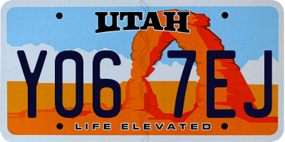 UT license plate Y067EJ
