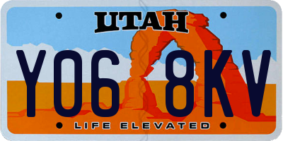 UT license plate Y068KV