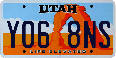 UT license plate Y068NS