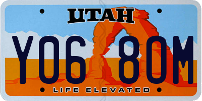 UT license plate Y068OM