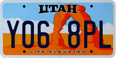 UT license plate Y068PL